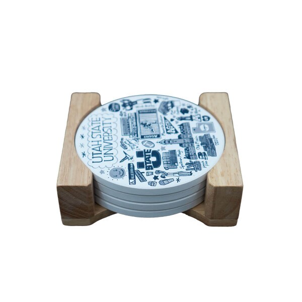 Julia Gash Doodle Aggie Landmarks Utah State Coasters